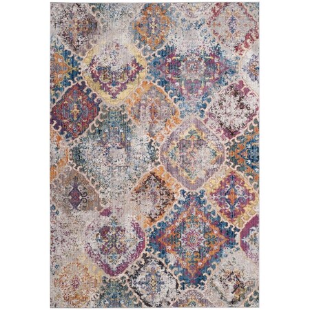 Safavieh 5 ft.-1 in. x 7 ft.-6 in. Bristol Power Loomed Medium Rectangle Area Rug Blue & Light Grey BTL351D-5